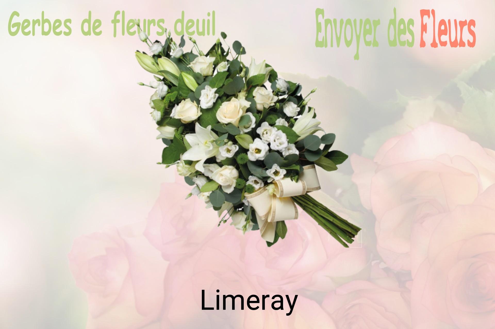 Gerbe de fleurs de deuil livrée à Limeray
